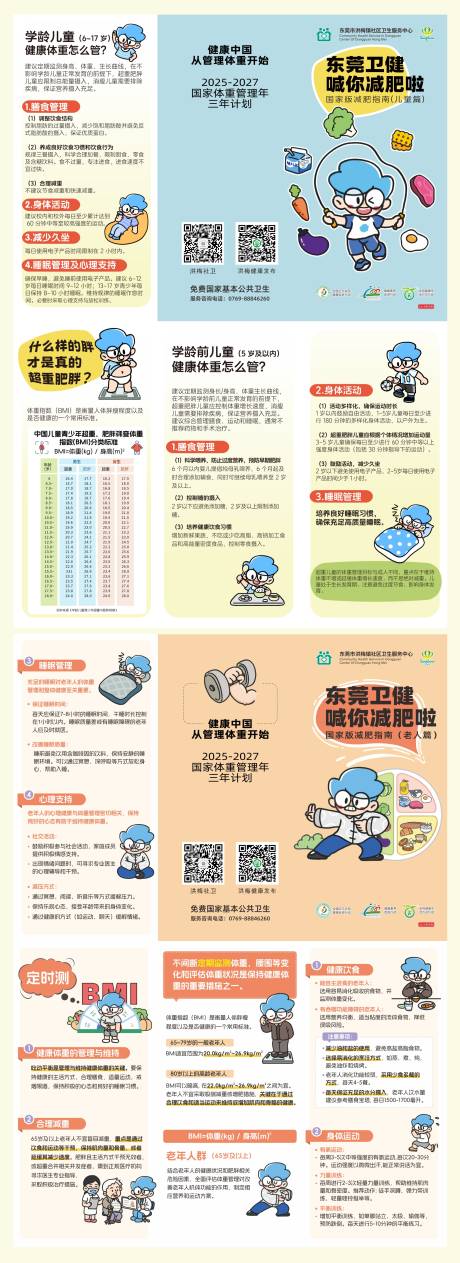 居民健康减肥指南折页