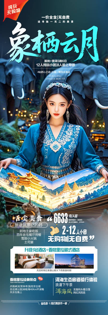 源文件下载【云南春节西双版纳旅游海报】编号：68520030325889731