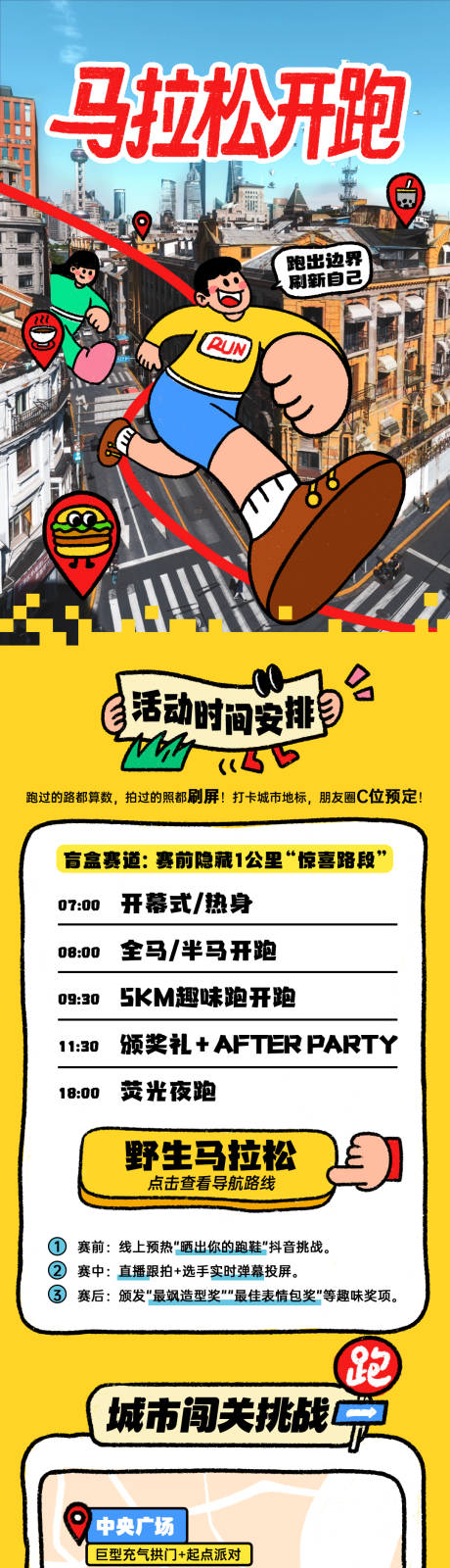 源文件下载【马拉松开跑活动宣传长图】编号：49410030072055909