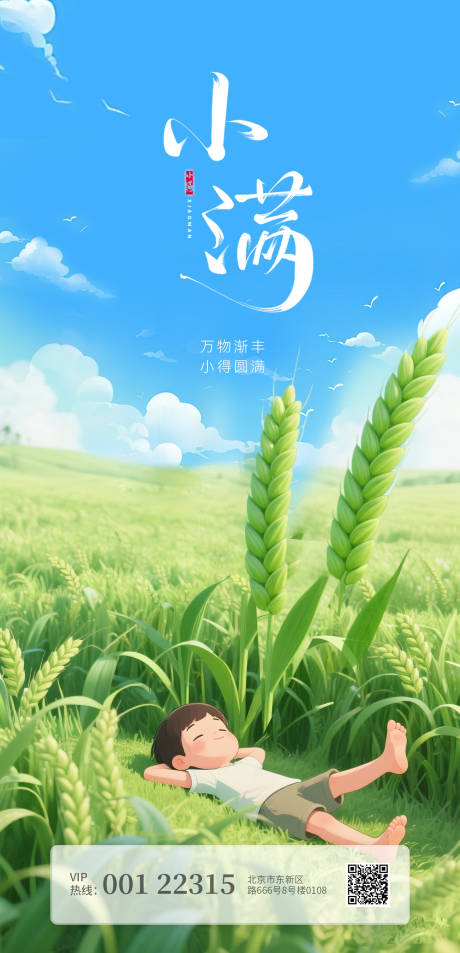 源文件下载【小满节气海报】编号：44880030403557210