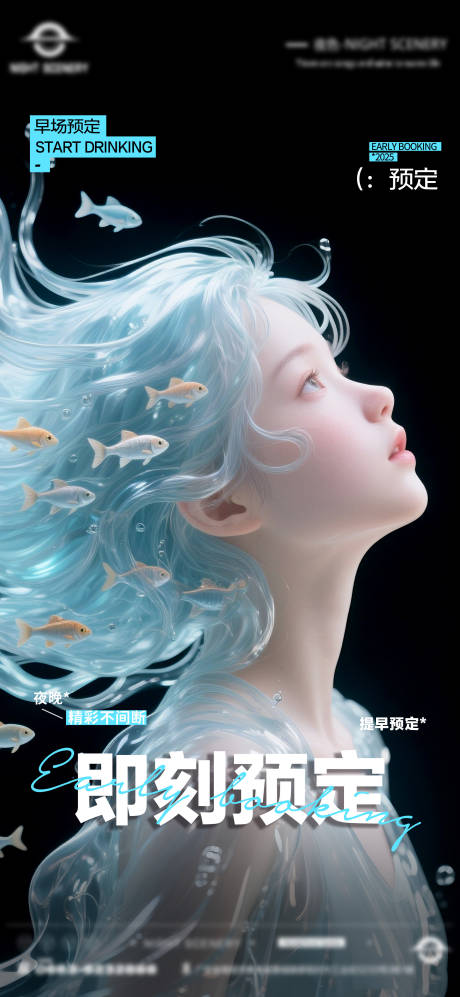 源文件下载【享设计】搜索编号：29830029933445491【酒吧夜店日常早场预定邀约订台海报】