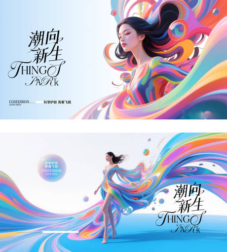 源文件下载【医美开业活动背景板】编号：17200030360348194