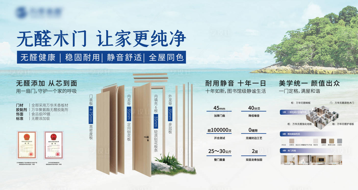 源文件下载【享设计】搜索编号：37760029819538836【木门板材展板】