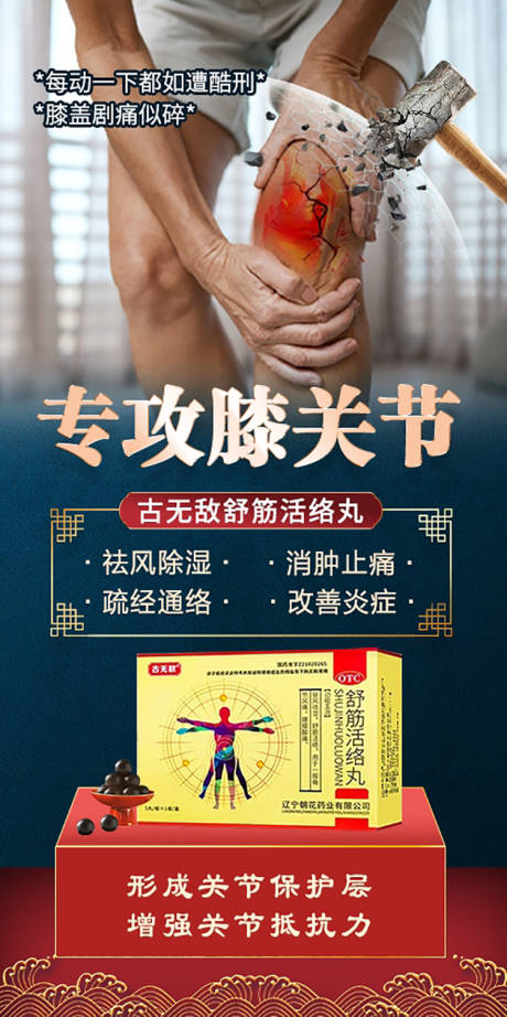 源文件下載【享設計】搜索編號：40310030205715158【膝關節產品海報】