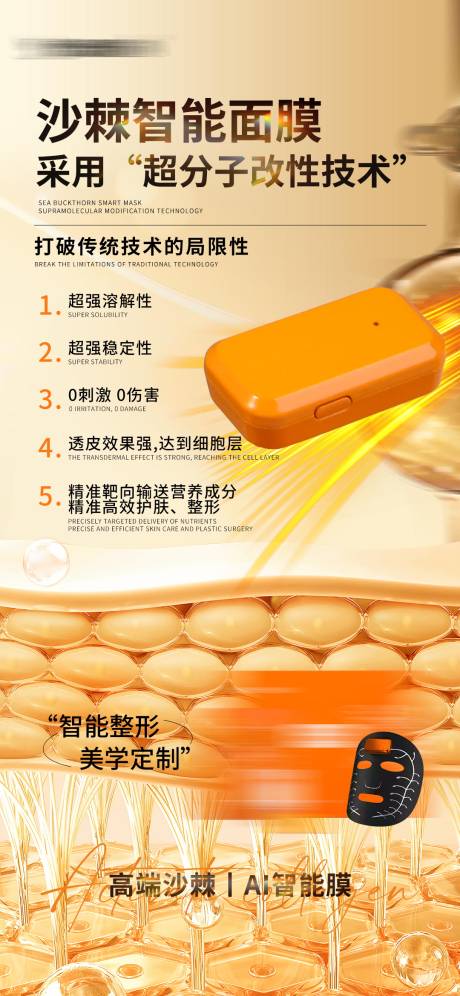 医美智能面膜宣传海报