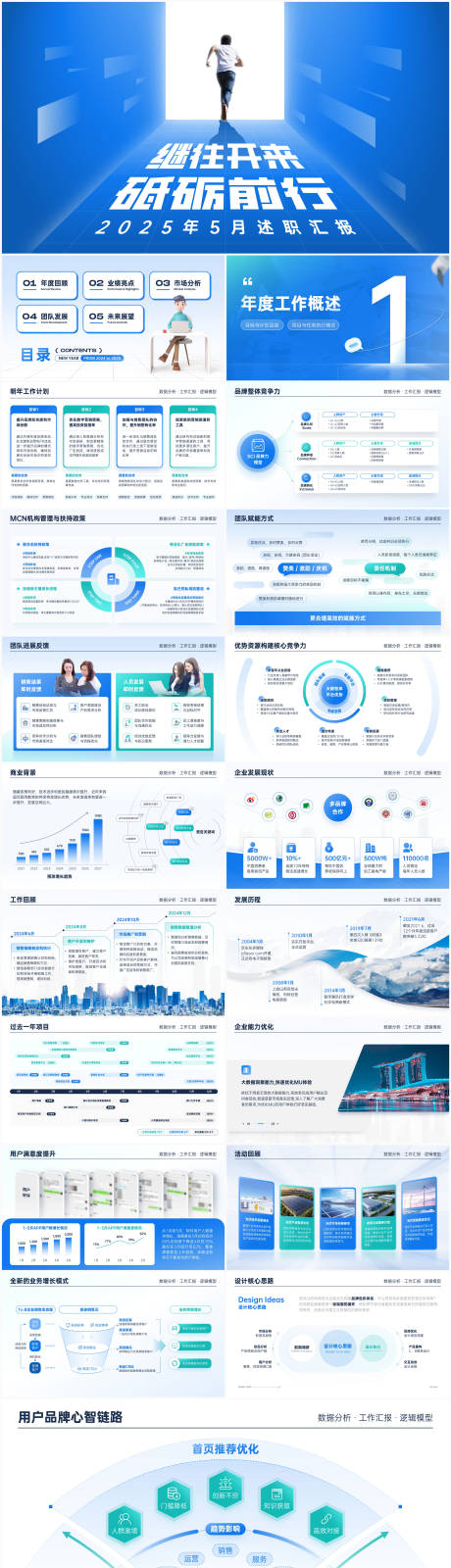蓝色科技感商务汇报PPT