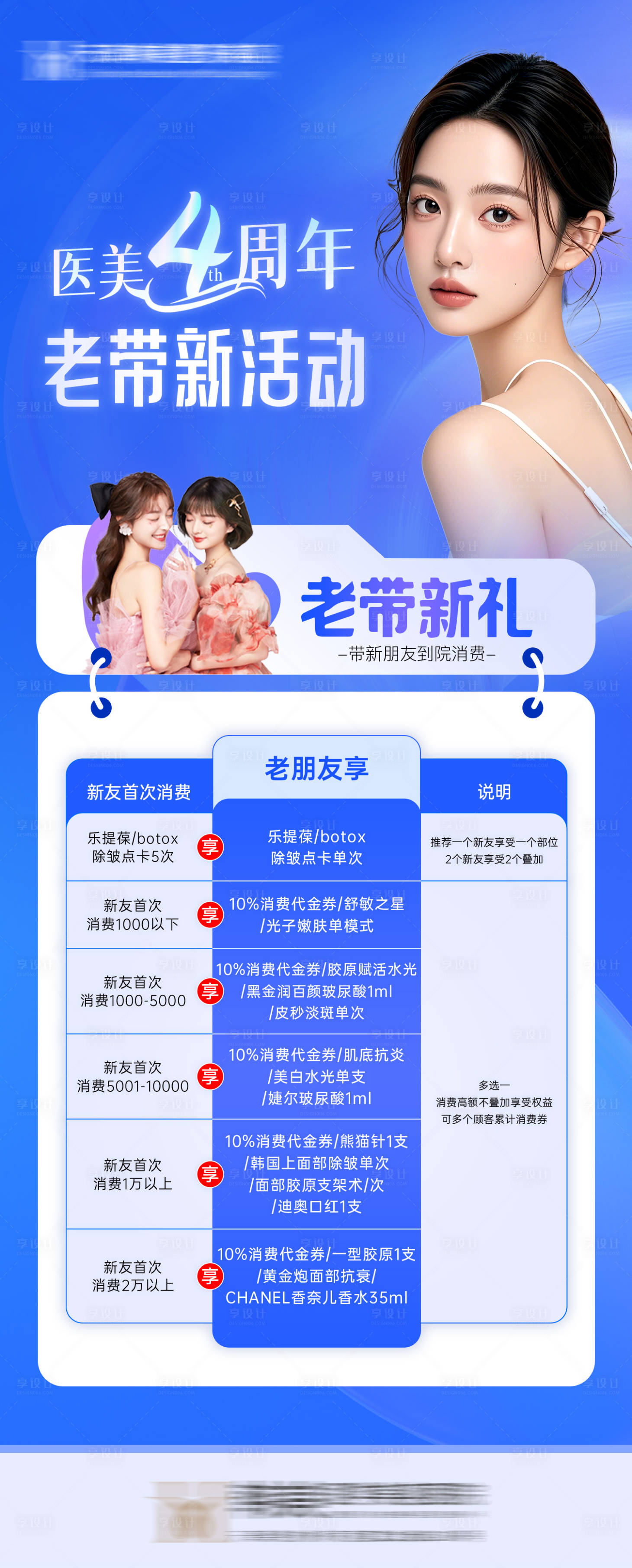 源文件下载【享设计】搜索编号：19720029898511382【医美周年庆老带新活动】