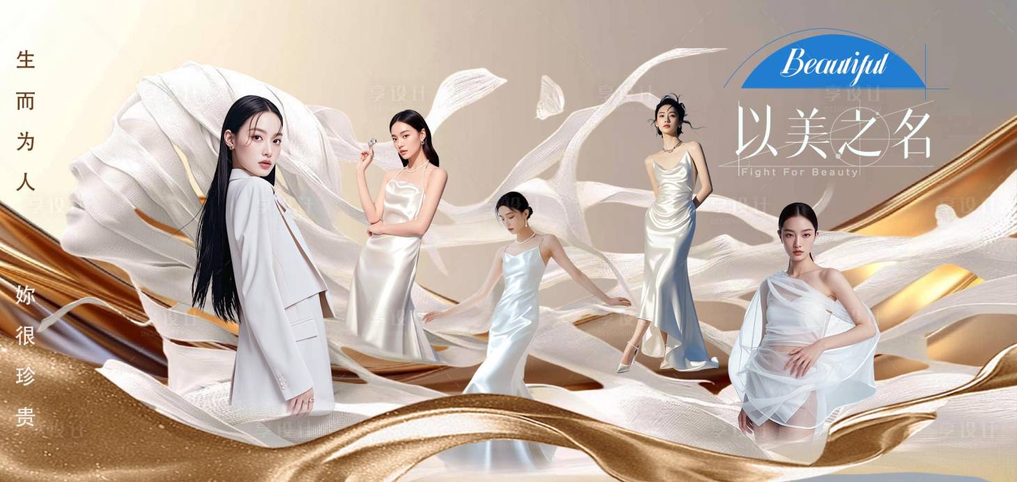 源文件下载【享设计】搜索编号：54830029975225159【以美之名医美海报】