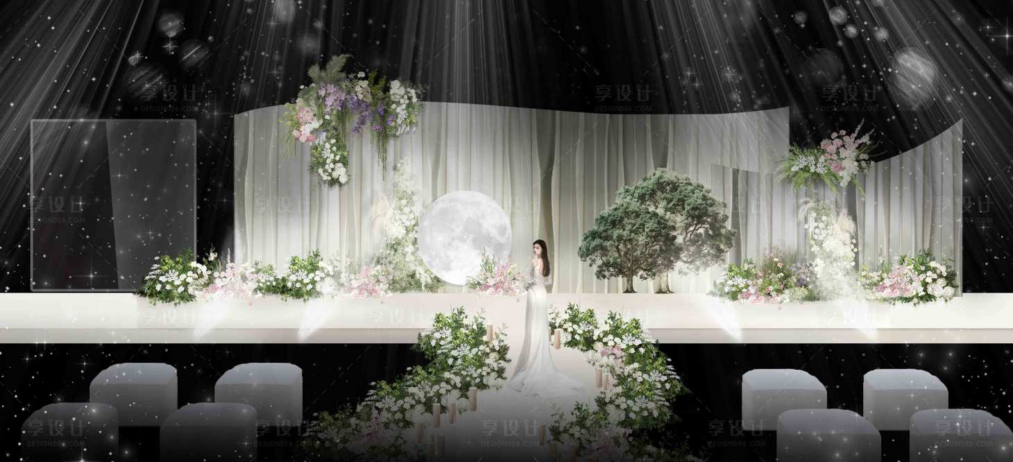 源文件下载【森林系婚礼效果图】编号：61850029978609753