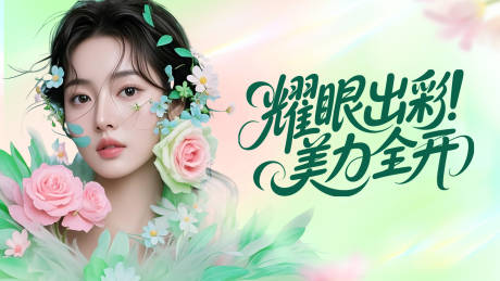 医美耀眼清新海报