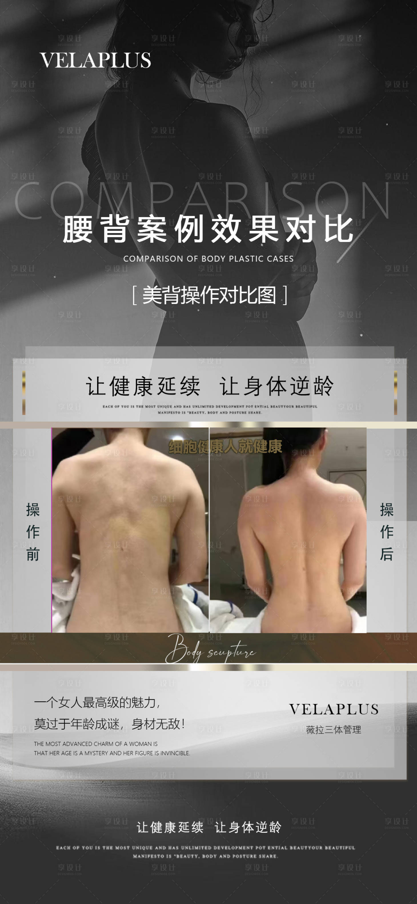 源文件下载【享设计】搜索编号：83550030030619622【医美腰背案例海报】