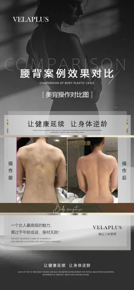 医美腰背案例海报