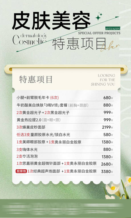 源文件下载【医美项目列表】编号：91220030343071582