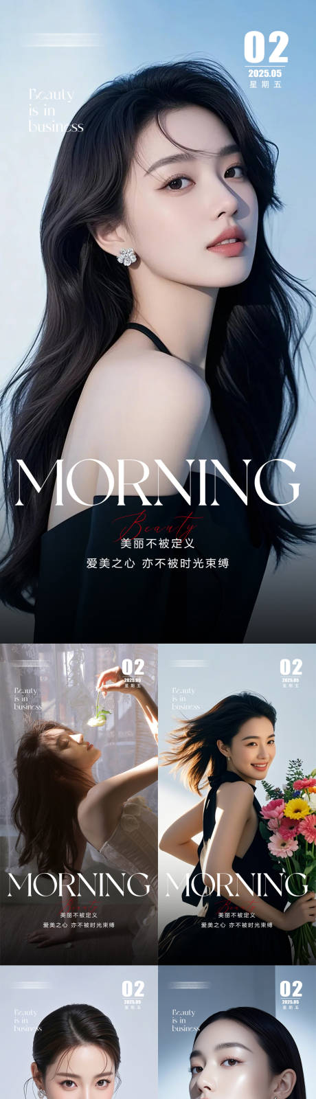 源文件下载【享设计】搜索编号：65080030467255635【医美早安人物海报】