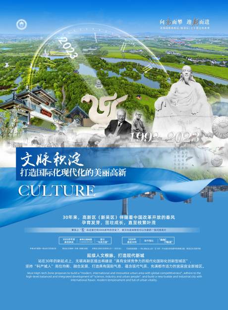 经济开发区20周年文化沉淀宣传海报
