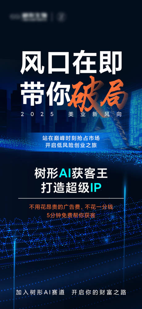 医美AI风口招商海报