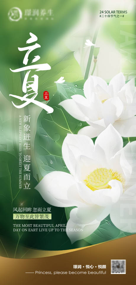 源文件下载【美业立夏24节气海报】编号：17860030401411798