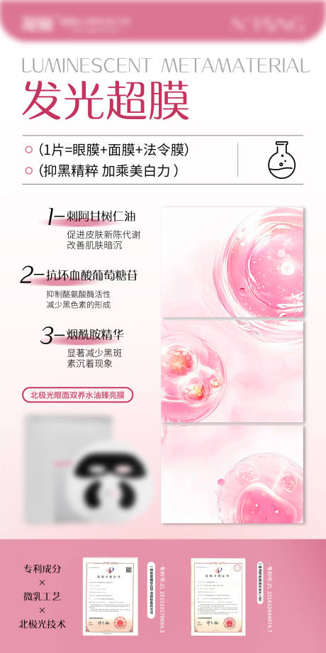 面膜成分海报
