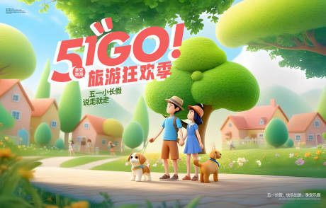 源文件下载【五一出游活动主题画面主K】编号：55900030341301379