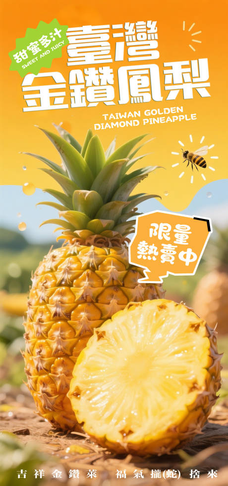 源文件下载【享设计】搜索编号：32940030089296274【菠萝促销海报】