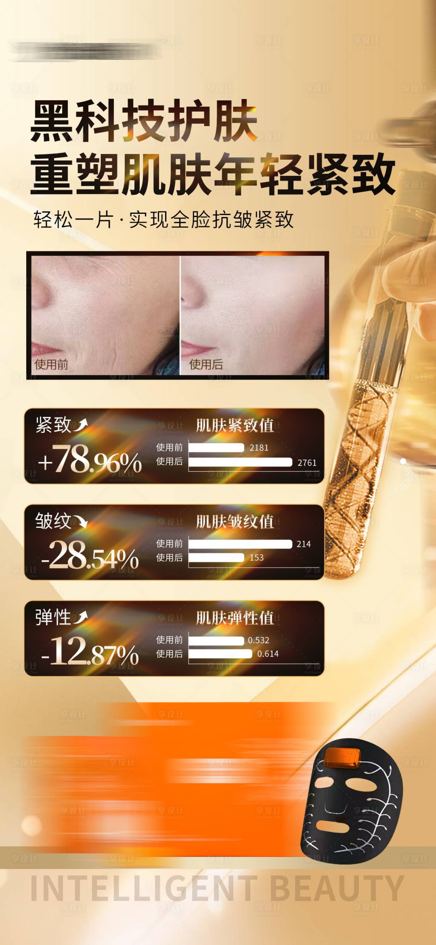 源文件下载【享设计】搜索编号：51870030155563956【医美智能面膜宣传海报】