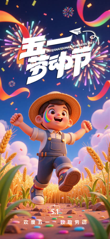 源文件下载【五一劳动节微信海报】编号：85910030287135518