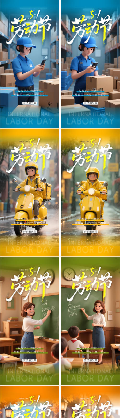 源文件下載【3D立體卡通勞動(dòng)節(jié)企業(yè)文化傳播海報(bào)】編號(hào)：86230030363188197