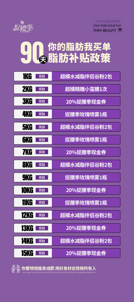 源文件下载【减肥瘦身奖励海报】编号：25260029890435676