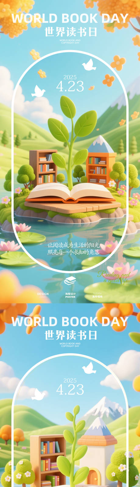 源文件下载【享设计】搜索编号：46770030206952096【读书日海报设计】
