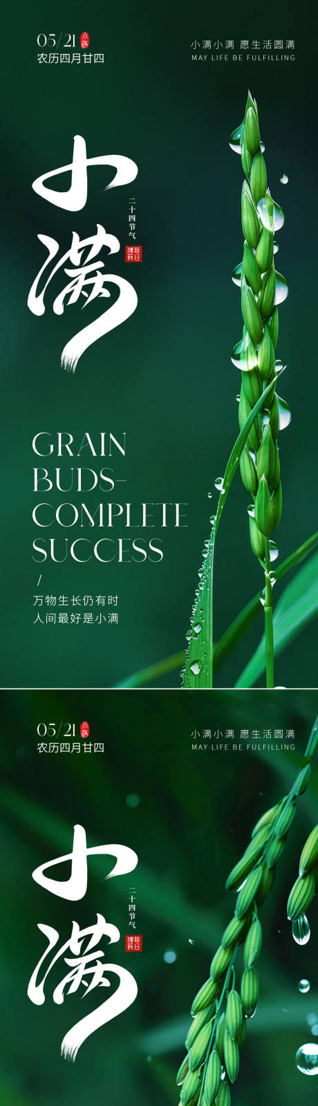 源文件下载【小满节气海报】编号：80000030445551600