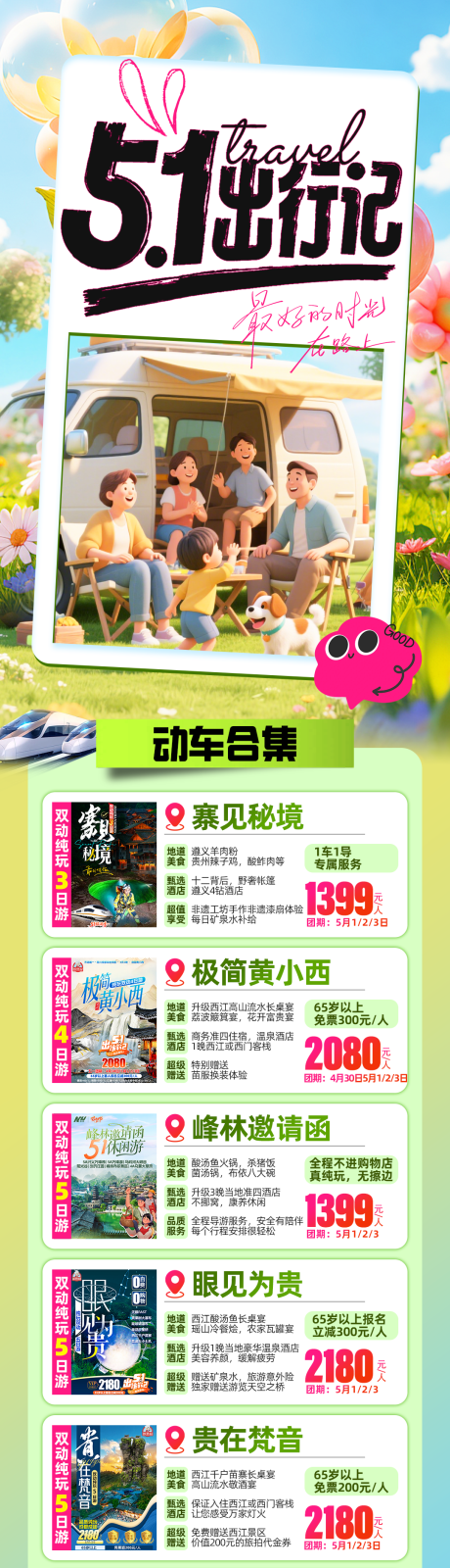 源文件下载【五一出行记旅游长图】编号：91210030425481406