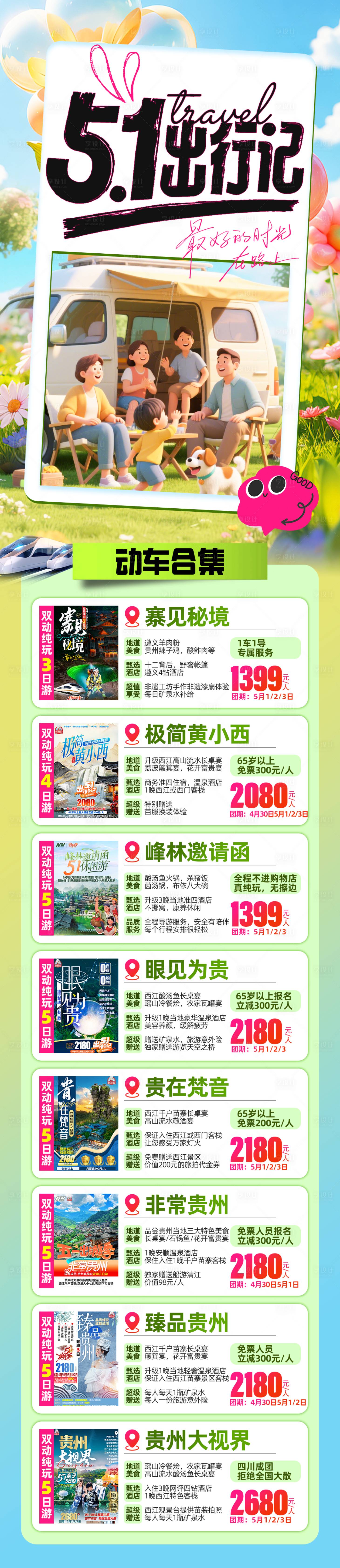 源文件下載【五一出行記旅游長圖】編號：91210030425481406