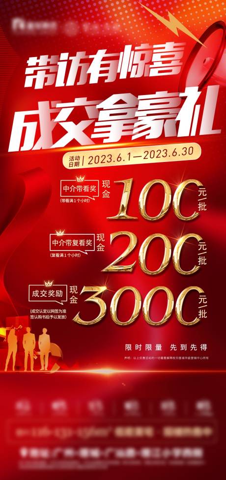 源文件下载【渠道到访成交奖励海报】编号：87870030424105191