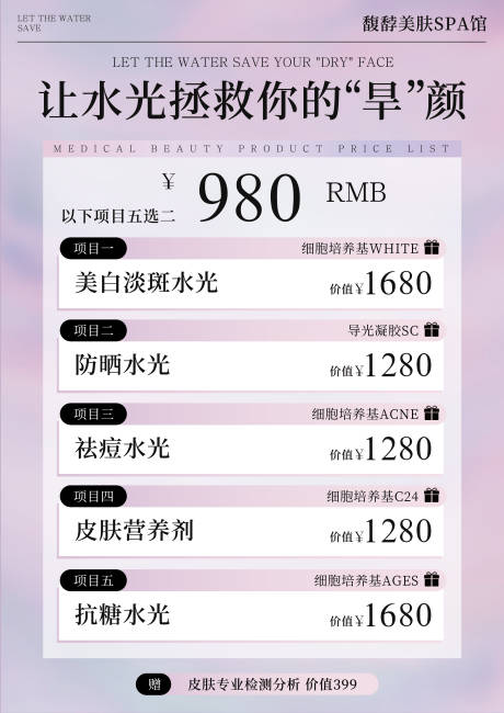 源文件下載【美業項目價格表】編號：35490030051135592