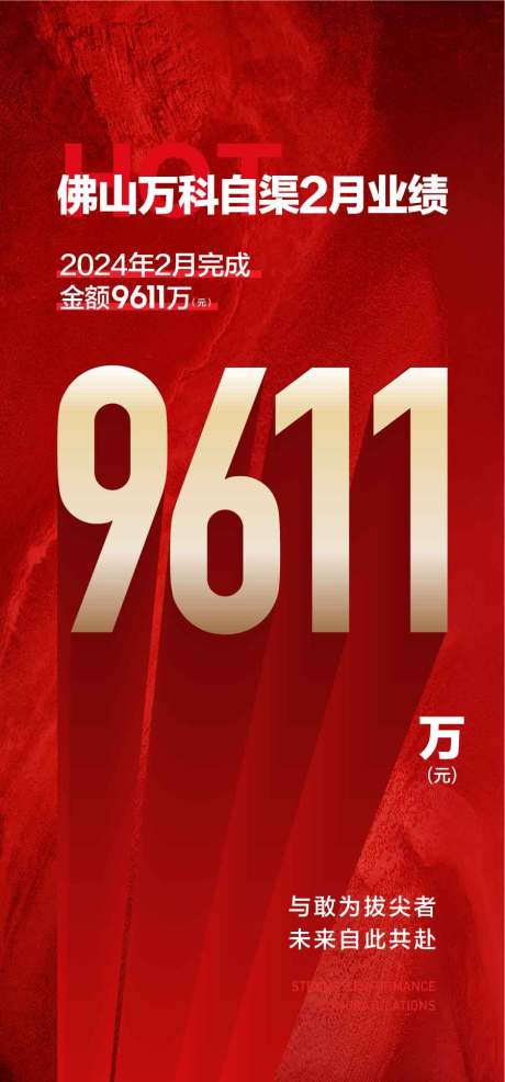 源文件下载【享设计】搜索编号：94090030300974003【自渠业绩成交第一红金热销海报】