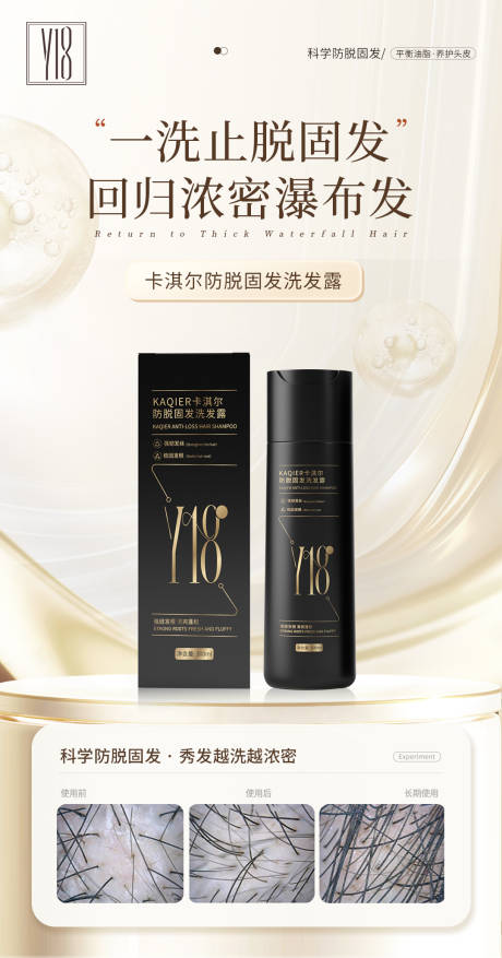 源文件下载【享设计】搜索编号：19700029965528879【科学防脱洗发水产品海报】