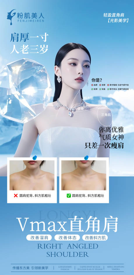 医美整形直角肩海报宣传