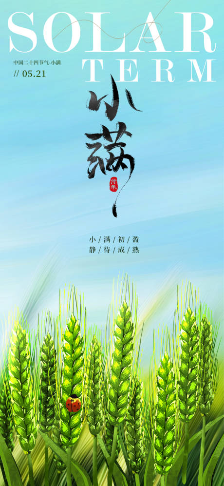源文件下载【小满二十四节气海报】编号：31550030288851428