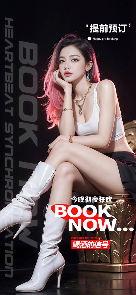 源文件下载【享设计】搜索编号：41230030055794467【酒吧邀约预订海报】