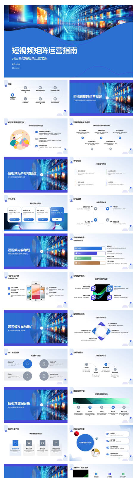 源文件下载【短视频矩阵运营指南PPT】编号：67280030034543250