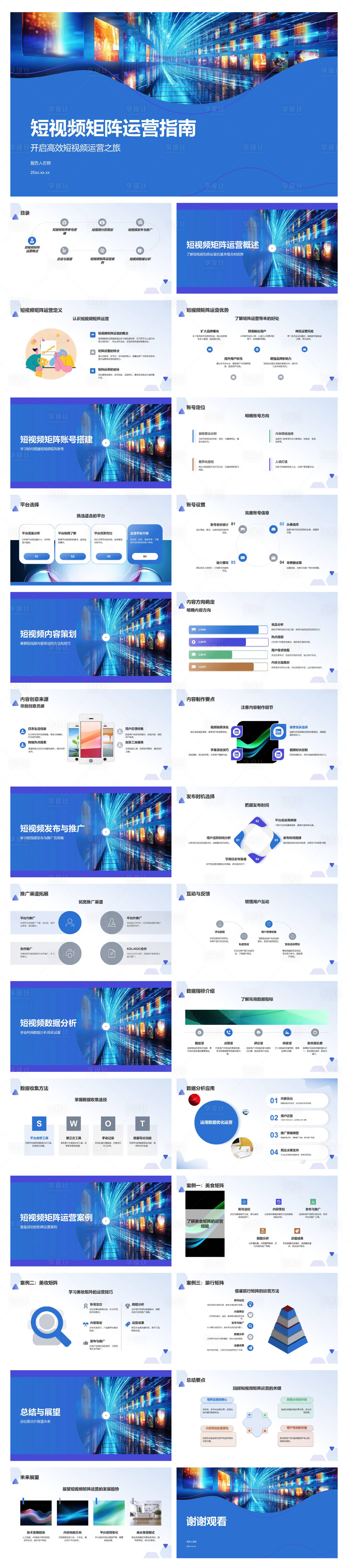 源文件下載【享設(shè)計】搜索編號：67280030034543250【短視頻矩陣運營指南PPT】