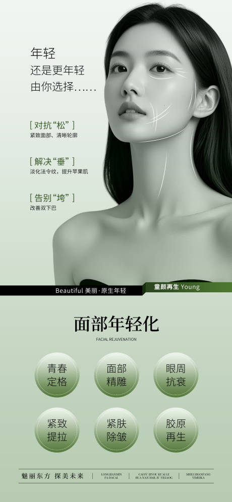 医美面部年轻化宣传海报