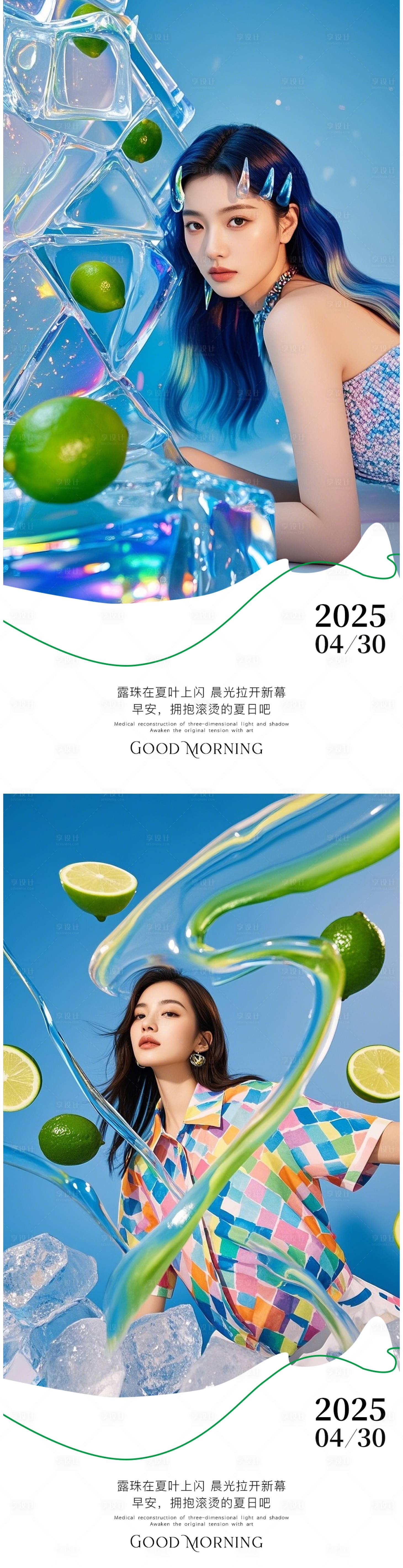 源文件下載【享設計】搜索編號：43670029974147708【醫美早安圖海報】