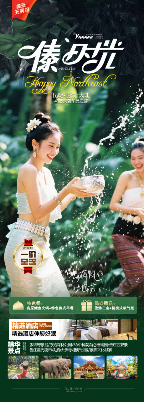 源文件下載【云南春節(jié)西雙版納旅游海報(bào)】編號(hào)：98620030078032767