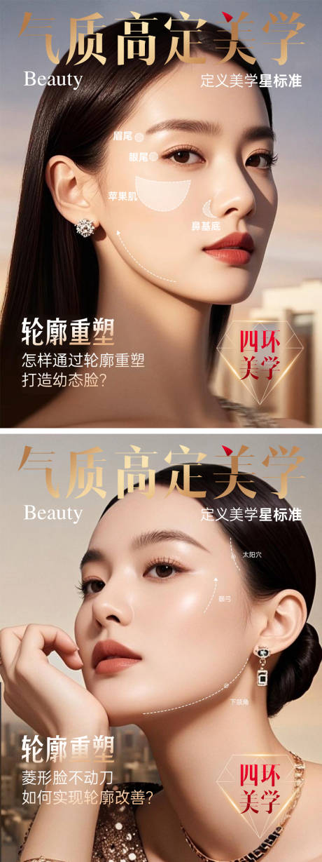 医美轮廓重塑气质高定美学海报