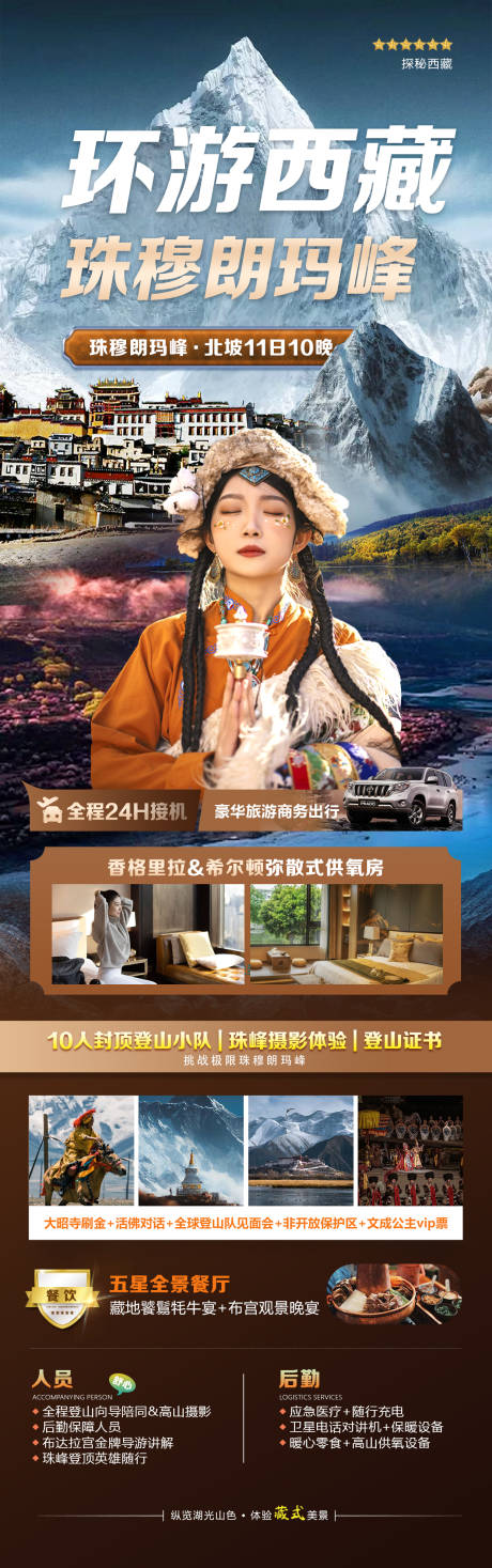 源文件下载【西藏珠穆朗玛峰旅游海报】编号：24350030253566797