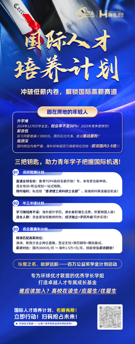 源文件下载【国际人才培养计划长图海报】编号：98040030345624393