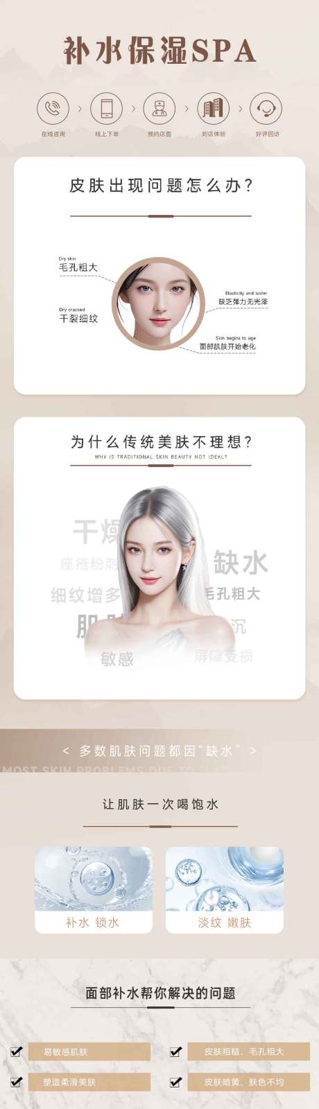 源文件下載【補水保濕護理面部長圖海報】編號：29060030346582919