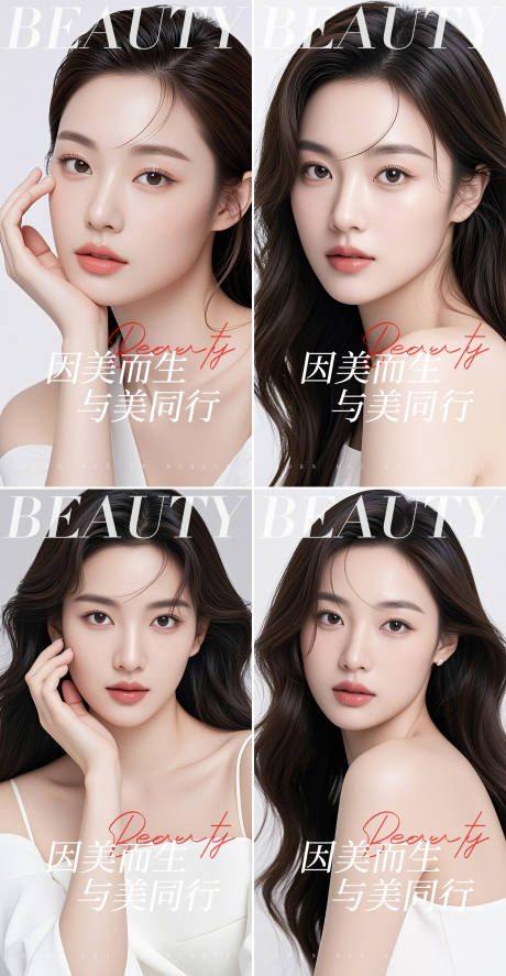 源文件下載【享設計】搜索編號：26250029956743577【醫美與美同行系列海報】