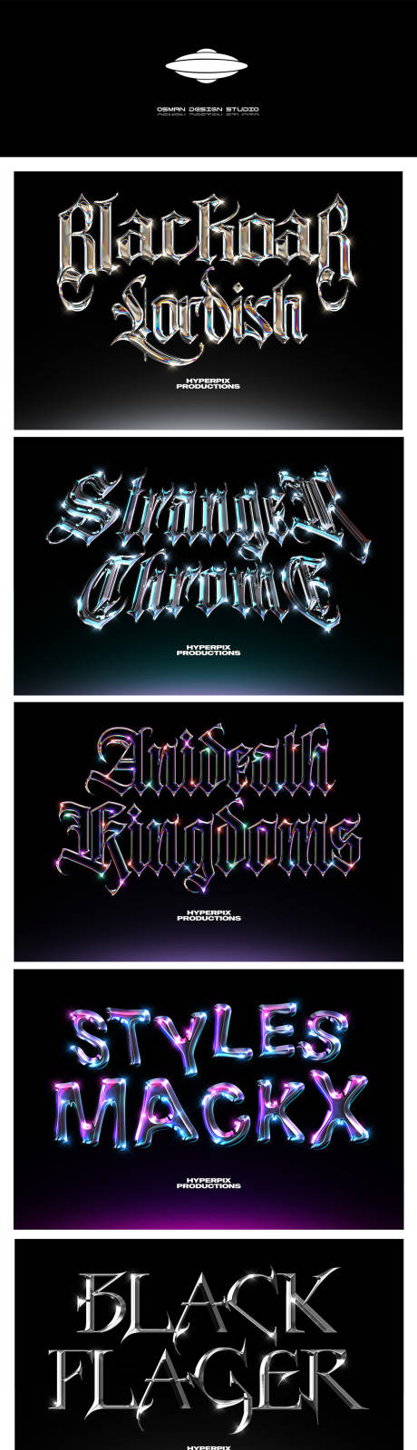 哥特玻璃字体logo效果样机